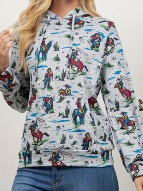 La Soul cowboy print hoodie